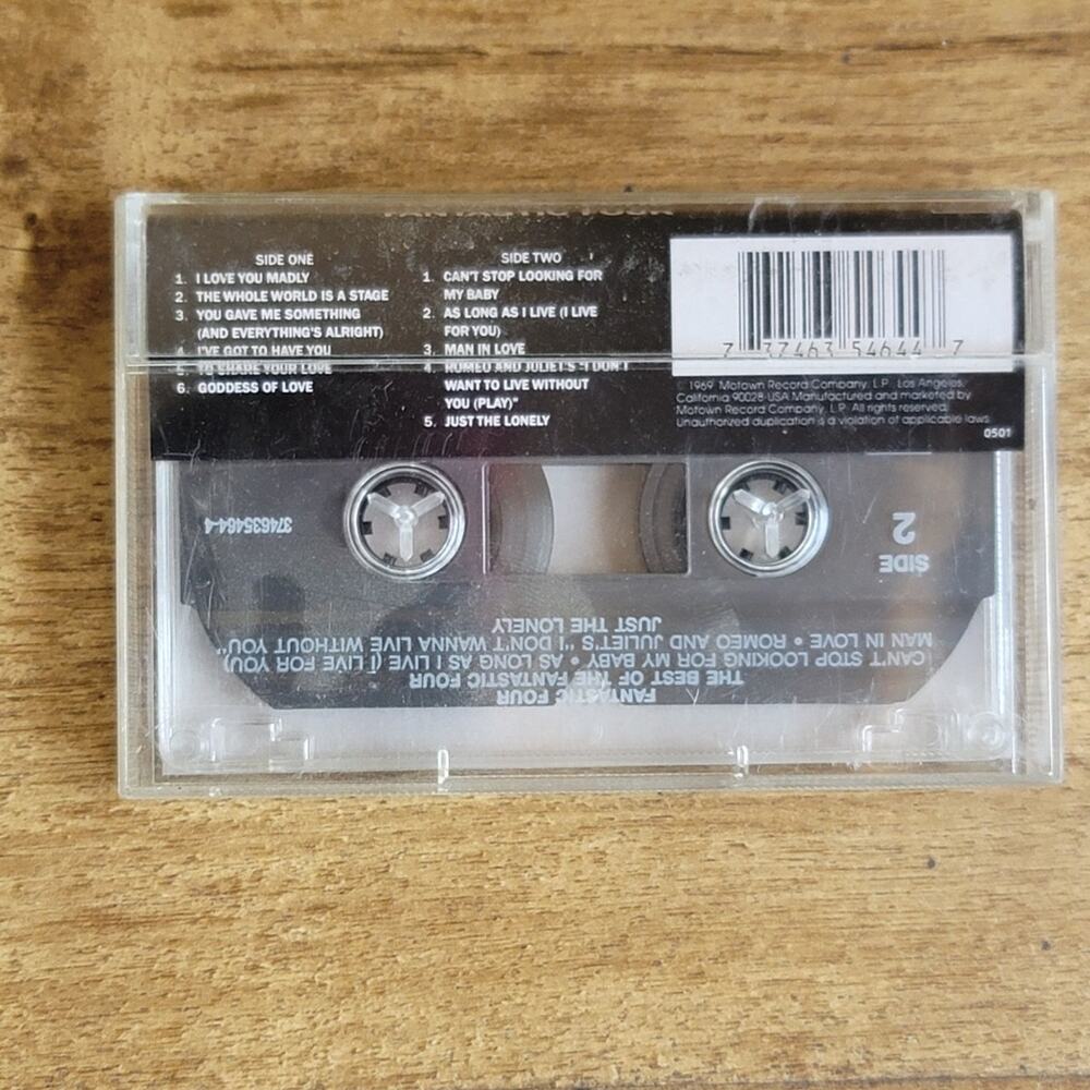 Vtg 1969 Motown Cassette Classic THE BEST OF THE FANTASTIC FOUR Cassette Tape - Picture 2 of 4